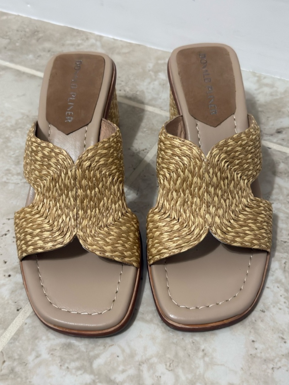 Donald Pliner O'Hara Women’s Slide Sandal In Tobacco Color (Size 8.5).
